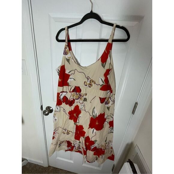 Gap women’s size 20 sundress tan and red - Picture 2 of 7